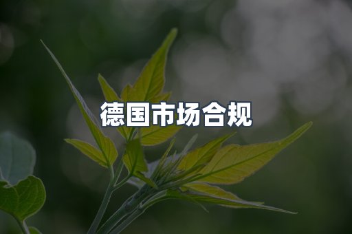 德国市场合规